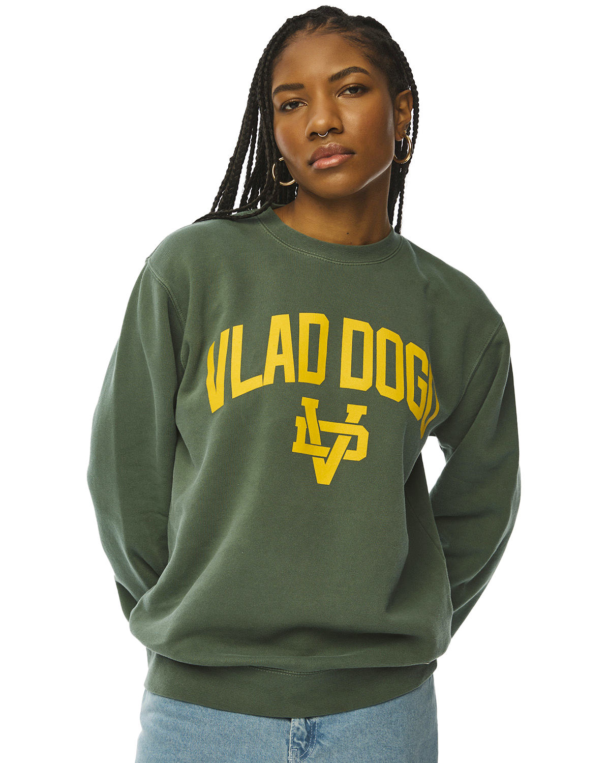 Pull molletonné Vert Alpin