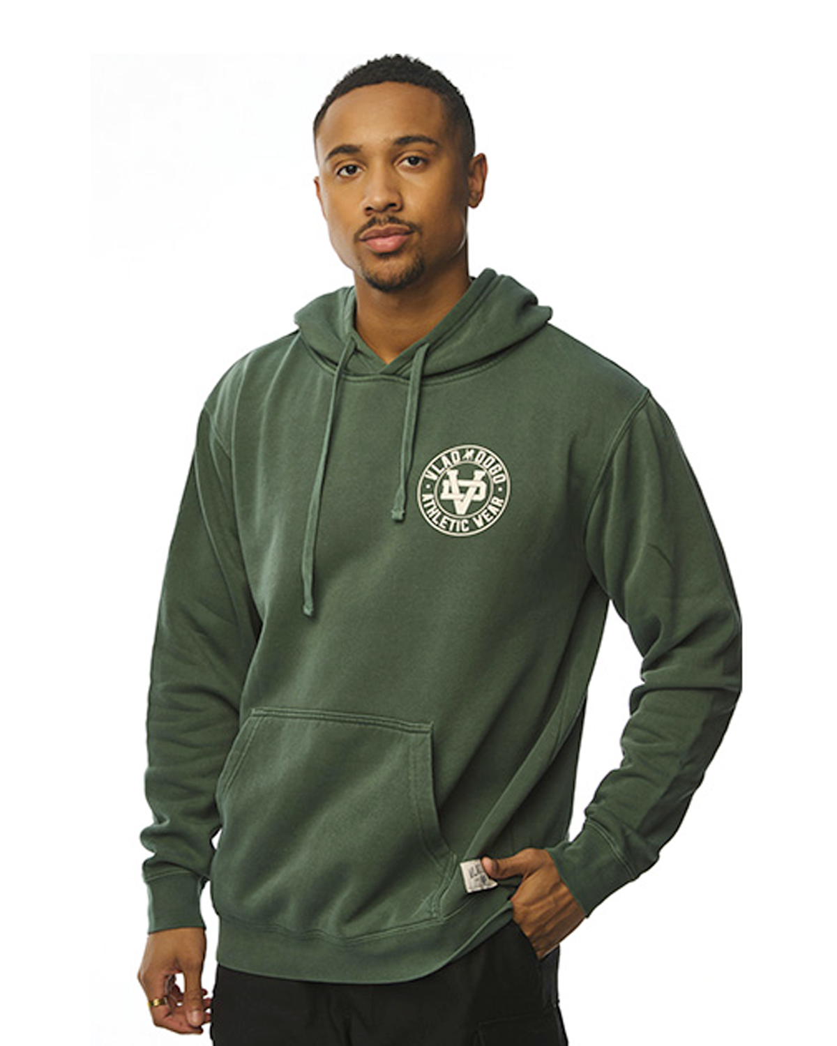 Pull à capuche Vert Alpin